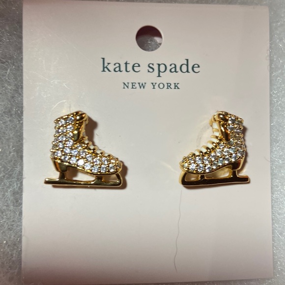 kate spade Jewelry - NWT Kate Spade Sparkle Ice Skates w/box